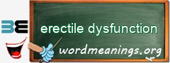 WordMeaning blackboard for erectile dysfunction
